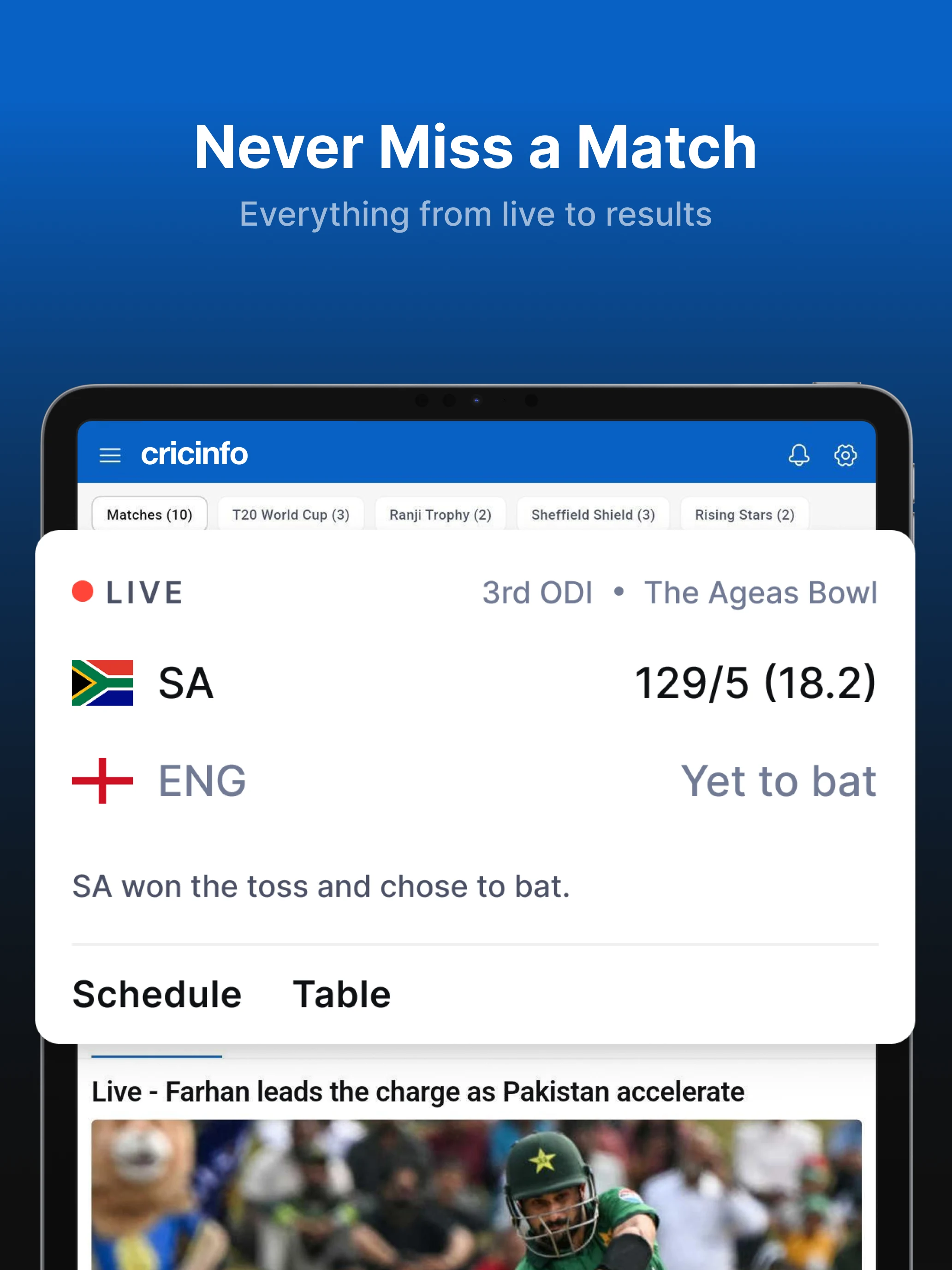 Cricinfo - Live Cricket Scores screenshot