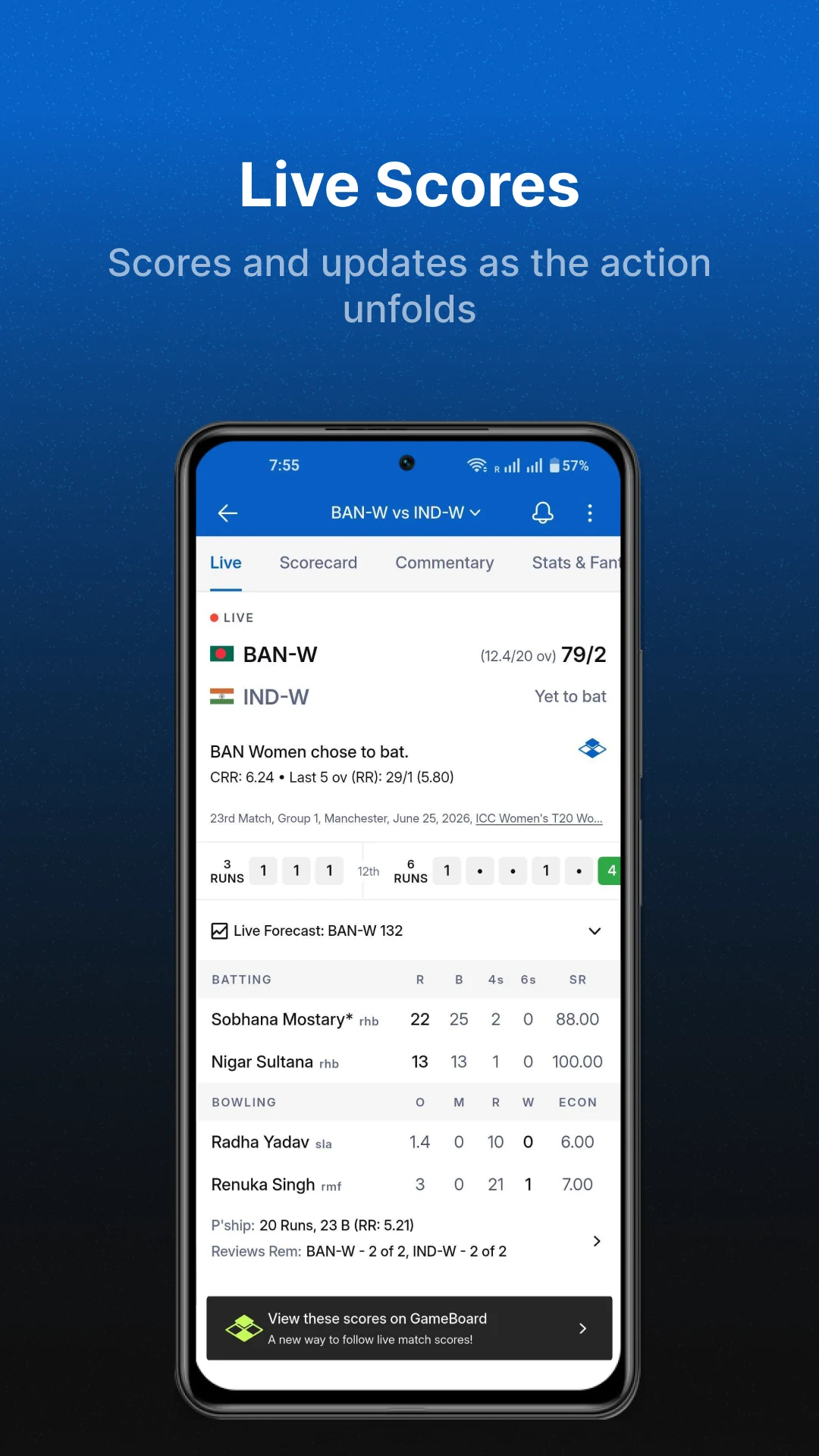 Cricinfo - Live Cricket Scores screenshot