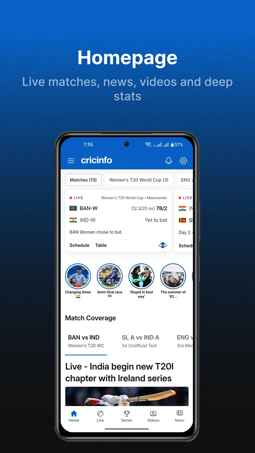 Cricinfo - Live Cricket Scores screenshot